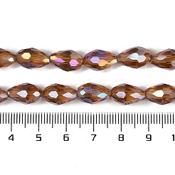 Transparentes perles de verre de galvanoplastie brins&nbsp;EGLA-N013-T4mm-B16