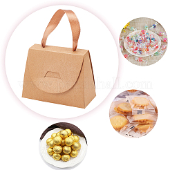 Boîte-cadeau de bonbons en papier kraft pliable&nbsp;CON-WH0094-24A