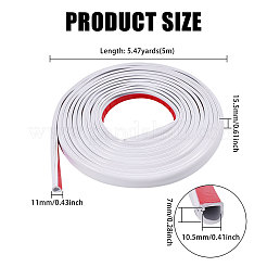 Copricavo rigido semicircolare autoadesivo in PVC&nbsp;AJEW-WH0886-24C
