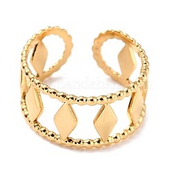 Ionenplattierung (IP) 304 Edelstahl-Fingerringe&nbsp;RJEW-L102-13G