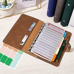 Simili cuir a6 boucle de poche portablecarnet à feuilles mobiles&nbsp;AJEW-WH20001-45C