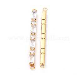 Connettori in ottone trasparente cubic zirconia&nbsp;ZIRC-G170-25G