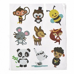 Kits de pegatinas de pintura de diamante con tema animal diy para niños&nbsp;DIY-O016-15