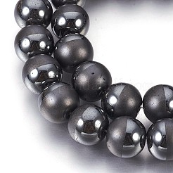 Electroplate non magnetici ematite sintetico fili di perline&nbsp;G-F585-A-12mm