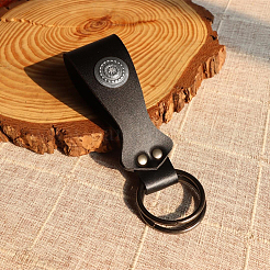 2 Stück flacher runder mittelalterlicher Gürtelanhänger aus PU-Leder&nbsp;AJEW-CL0002-87B
