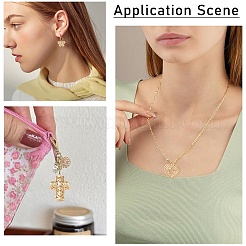 8 pendentif en laiton creux de 4 styles.&nbsp;KK-YW0004-77