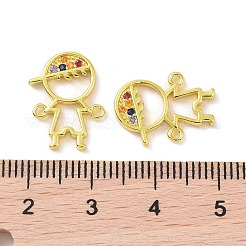 Echtes 18 Karat vergoldetes Messing mit Mikropavé-Zirkonia-Anhängern&nbsp;KK-L209-058G-02