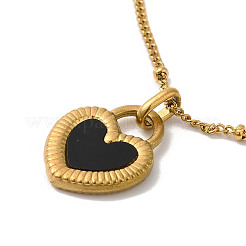 Collares colgantes de acero inoxidable 304 con esmalte y revestimiento iónico (IP)&nbsp;NJEW-Z024-01G