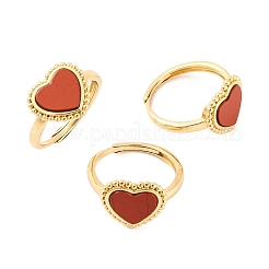 Herz Natur Edelstein verstellbare Ringe&nbsp;RJEW-Q817-05G