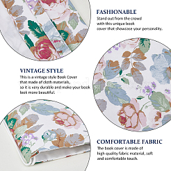 Buchumschläge aus Stoff mit Blumenmuster&nbsp;DIY-WH0888-422C