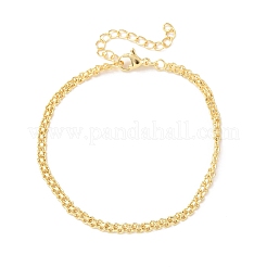 Messing-Gliederkettenarmbänder für Frauen&nbsp;BJEW-C140-21G