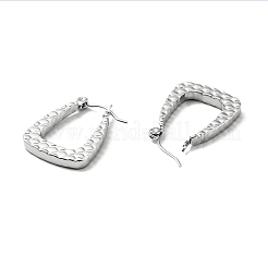 Orecchini a cerchio trapezoidali in acciaio inossidabile 304 anti-ossidazione per donna&nbsp;LS-EJEW-A076-07P