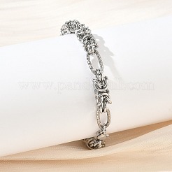 Unisex-Armbänder aus byzantinischem Kettengeflecht aus Edelstahl 304&nbsp;BJEW-G790-05P