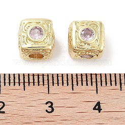 Perline zirconi micro pave  in ottone&nbsp;KK-C051-28G-05