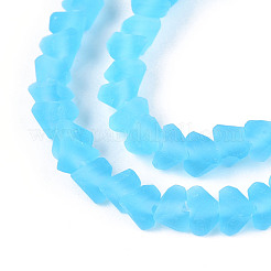 Perles de verre transparentes givrées&nbsp;X1-GLAA-N016-4mm-06