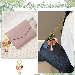 Schlüsselanhänger aus GlasStrassen und Legierungsemaille&nbsp;KEYC-YW00293