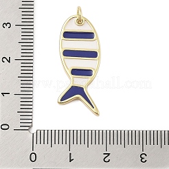 Pendentifs en laiton émaillé de placage de crémaillère&nbsp;KK-Z074-10G-02