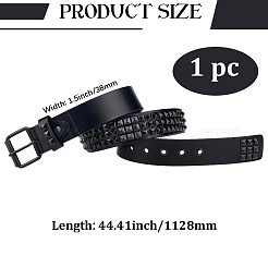 Ceintures à chaîne en cuir PU avec rivets pyramidaux en alliage&nbsp;AJEW-WH20018-82EB