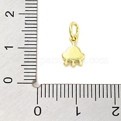 Dijes de esmalte de latón chapados en oro real de 18k&nbsp;KK-M293-28G-02
