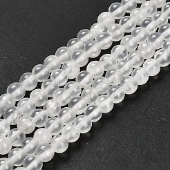 Chapelets de perles de jade blanche naturelle&nbsp;G-B128-A02-01