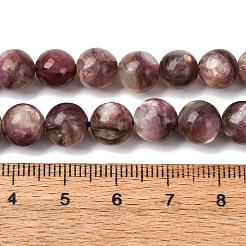 Natürliche Lepidolith / lila Glimmer Steinperlen Stränge&nbsp;G-G925-02B