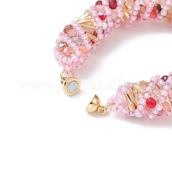 Toho japanisches Saat- und Bunte Malerei-Perlenarmband mit Messing-Magnetverschlüssen&nbsp;BJEW-MZ00036-01
