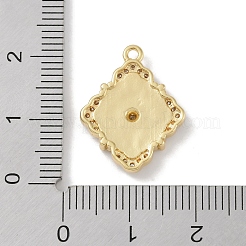Ciondoli in ottone con placcatura a cremagliera con micro pavé di zirconi chiari&nbsp;X-KK-A224-04G