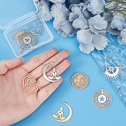 8 pendentif en acier inoxydable 201 plaqué sous vide PVD de style 8&nbsp;STAS-DC0005-13