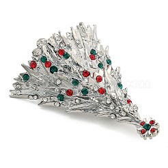 Broches en strass colorées en alliage sur le thème de noël&nbsp;JEWB-S022-02D-P