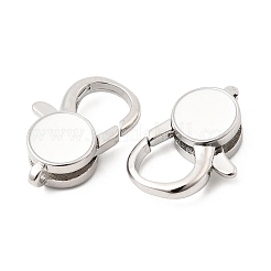 Fermoirs mousquetons plats ronds en laiton émaillé en forme de pince de homard&nbsp;KK-Z147-02P-B