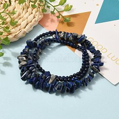 Braccialetti avvolgenti elasticizzati a tre passanti&nbsp;BJEW-JB05530-02