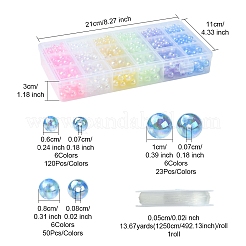 DIY-Kits zur Herstellung von Armbändern aus runden transparenten Acrylperlen&nbsp;DIY-FS0008-17
