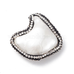 Cuentas de pepitas de concha de agua dulce natural galvanizadas&nbsp;SHEL-F005-09B