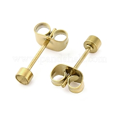 Componenti per orecchini a bottone in acciaio inossidabile 304&nbsp;STAS-V003-09G-02