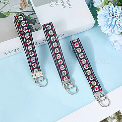 Porte-clés en fer forgé avec polyester&nbsp;KEYC-WH20054-011B