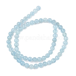 Natürliche Aquamarin Perlen Stränge&nbsp;G-D334-A01-6mm