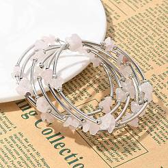 Pulseras de urdimbre de chips de piedras preciosas&nbsp;X-BJEW-JB01517-01