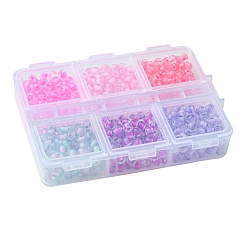 45 g runde Saatperlen-Perlen aus transparentem Glas in zwei Farben&nbsp;SEED-FS0001-32