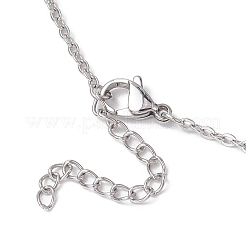 Anti-ossidazione 3 pz 3 stili 304 catena in acciaio inossidabile macramè sacchetto porta pietra vuoto collana creazione&nbsp;NJEW-JN04973