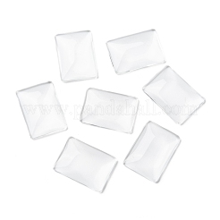 Transparentes Rechteck Glas Cabochons&nbsp;X-GGLA-R025-25x18