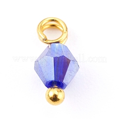 Handgemachte facettierte Glasperlen Charms&nbsp;PALLOY-JF00636