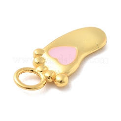 925 Sterling Silber rosa Emaille Anhänger&nbsp;STER-Z012-01G-01
