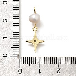 Ottone micro spianare pendenti zirconi&nbsp;KK-Z093-27G