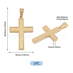1 pendentif en acier inoxydable brossé 304&nbsp;STAS-TADJ0001-07G