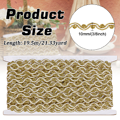 19.5 m langes Polyester-Wellenspitzenband&nbsp;OCOR-WH0100-02A