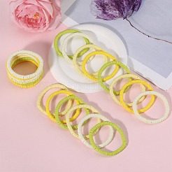 Ensemble de bracelets extensibles de surfeur heishi en argile polymère&nbsp;BJEW-SW00131