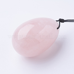 Diy naturelle quartz rose pendentif colliers faisant&nbsp;NJEW-P201-01