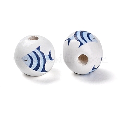 Perles européennes en bois naturel&nbsp;WOOD-S059-01H