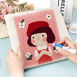 DIY-Punch-Nadelrahmen mit Stoff bedeckt&nbsp;DIY-NB0005-06A