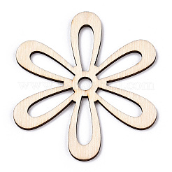 Pendenti grandi in legno di pioppo naturale grezzo&nbsp;WOOD-TAC0012-12